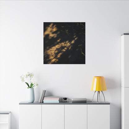 Moody Shadow Play Canvas Art - Moody Minimal Dark Japandi