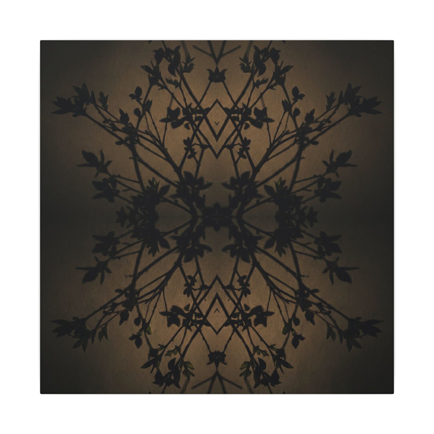 Golden Hour Shadow Play Canvas Art - Dark Japandi Seijaku