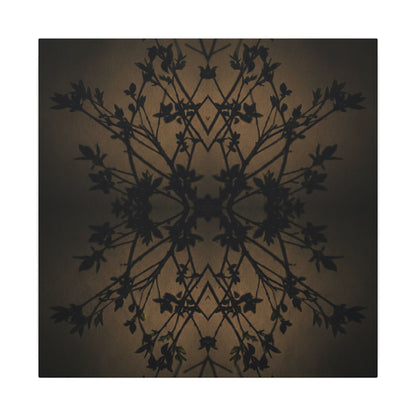 Golden Hour Shadow Play Canvas Art - Dark Japandi Seijaku