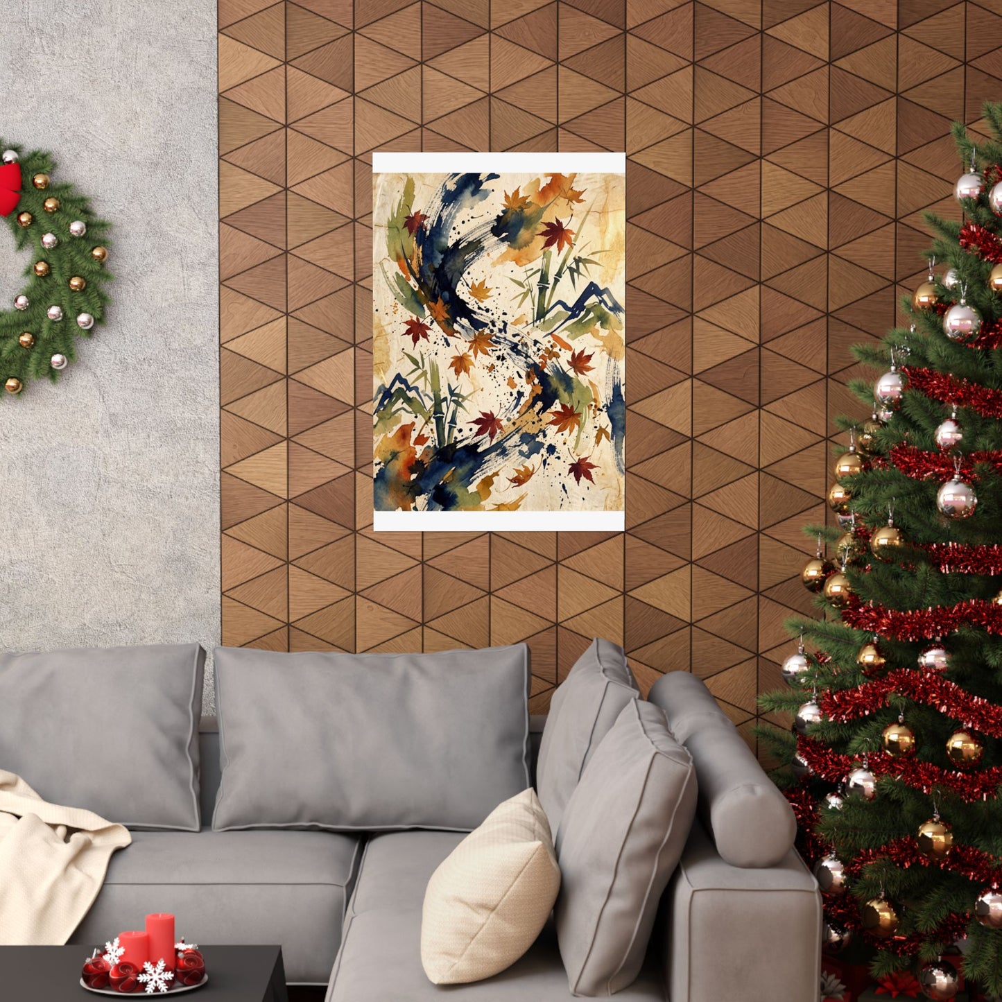 Golden Hour Ink Brushstroke Wall Art Print - Zen Shibui