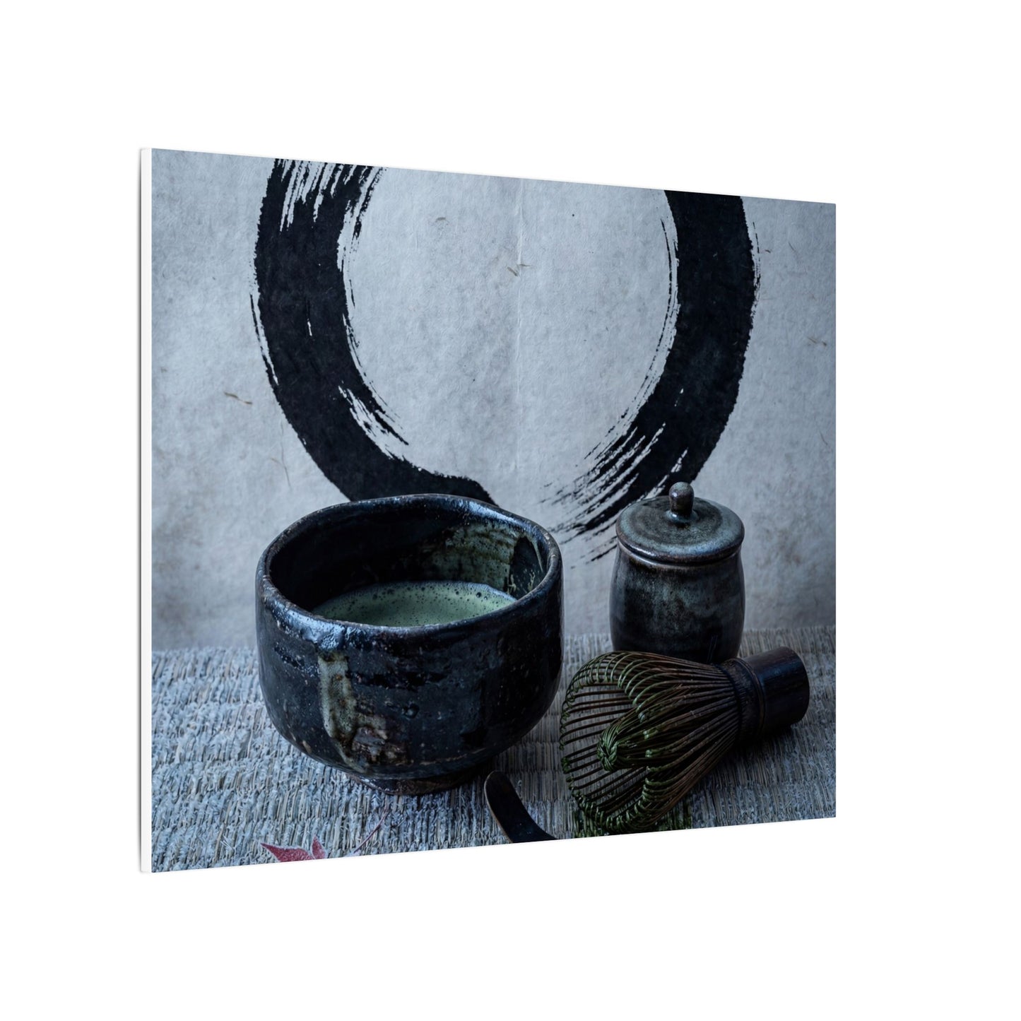Tea Ceremony Canvas Art | Winter Zen Enso Art