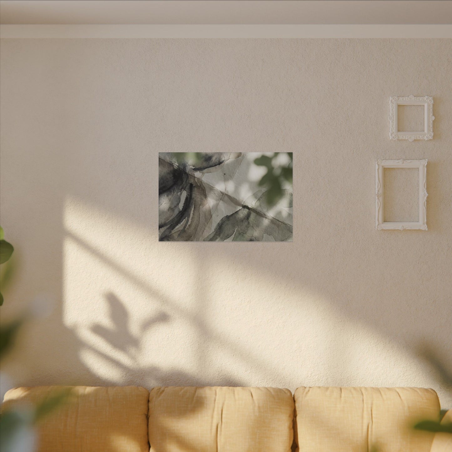Spring Paper Fold Watercolor Canvas Art | Warm Decor