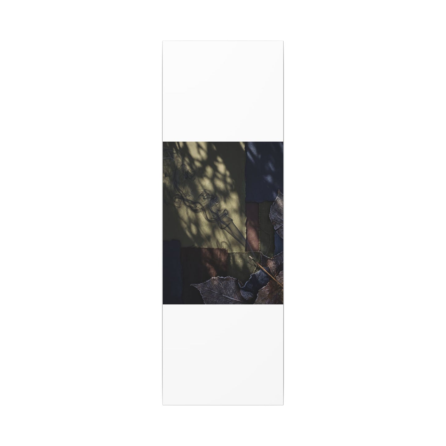 Ma Incense Smoke Canvas Art - Dark Japandi Dark Texture