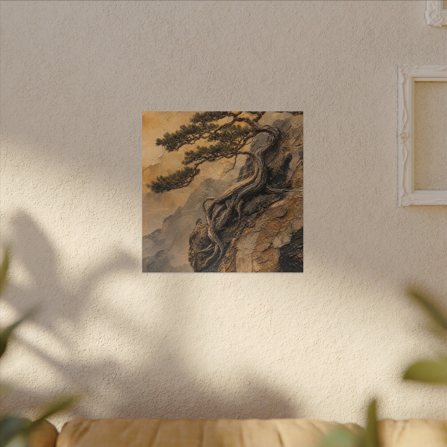 Summer Pine Tree Texture Canvas Art | Cozy Decor