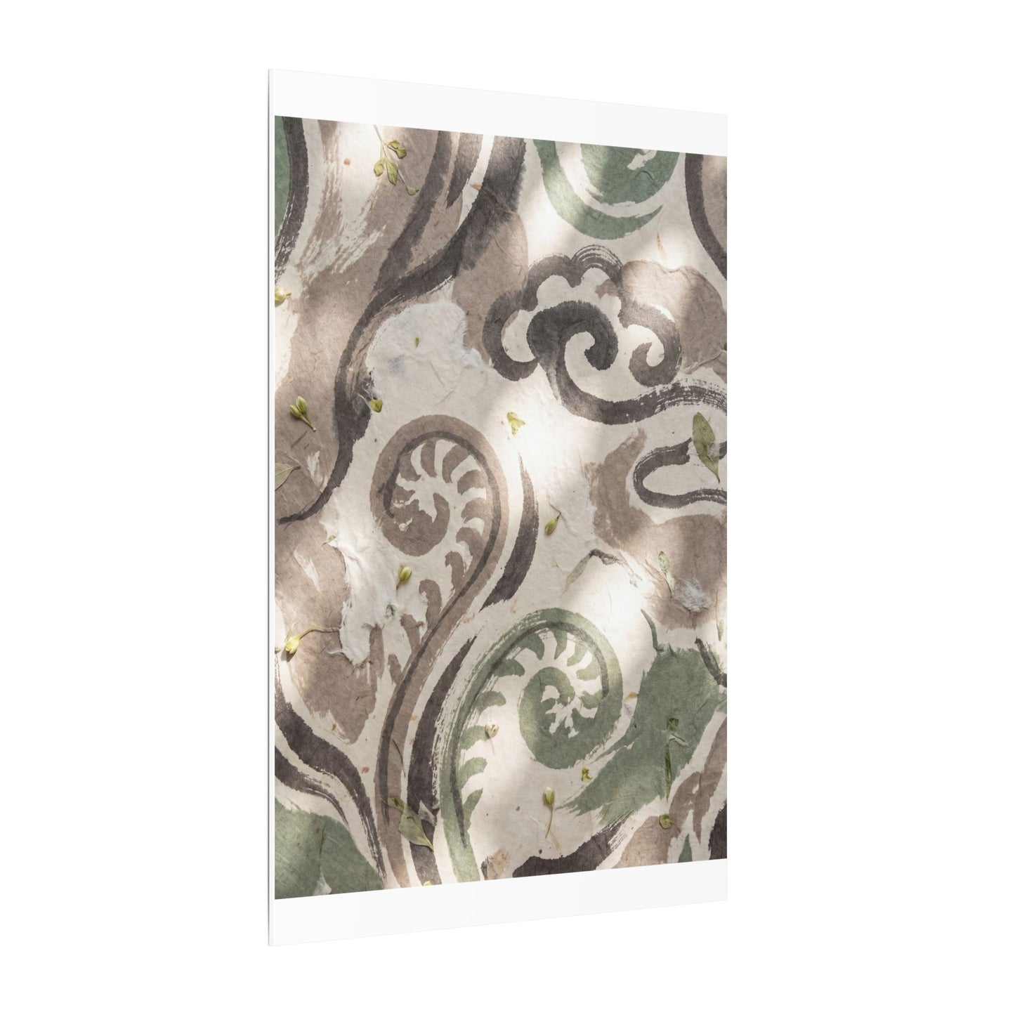 Dappled Ink Brushstroke Canvas Art - Japandi Ma