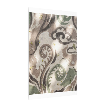 Dappled Ink Brushstroke Canvas Art - Japandi Ma