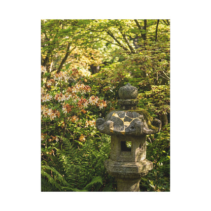 Spring Stone Lantern Gold Repair Canvas Art | Beautiful Decor