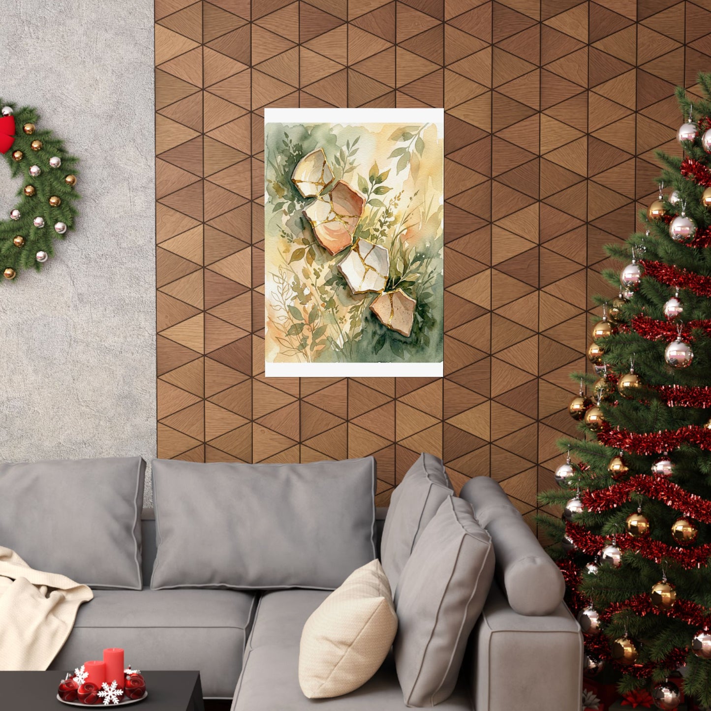 Ma Broken Pottery Wall Art Print - Japandi Watercolor