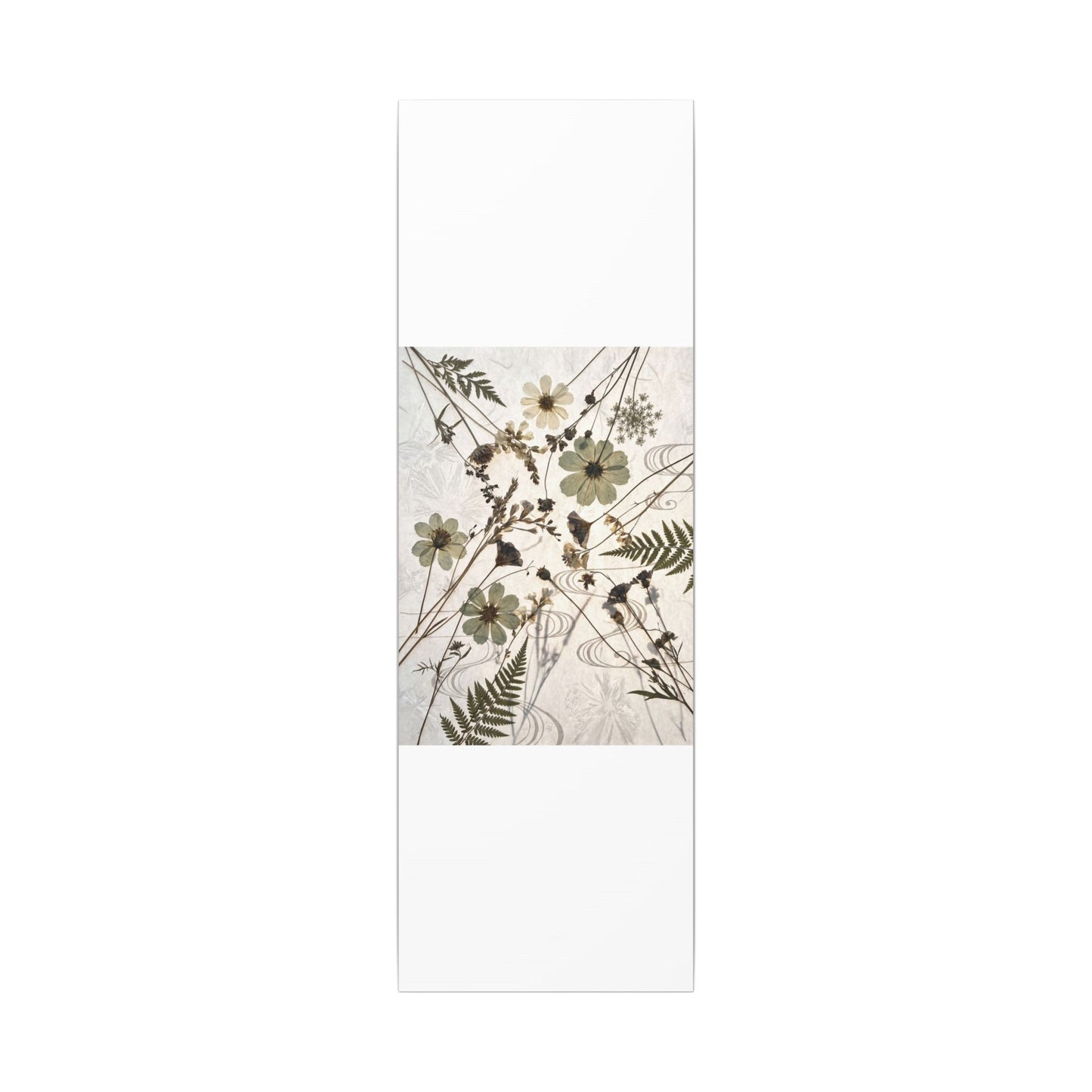 Japandi Dried Flowers in Golden Hour | Japanese Pattern Canvas Art