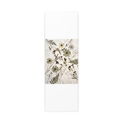 Japandi Dried Flowers in Golden Hour | Japanese Pattern Canvas Art