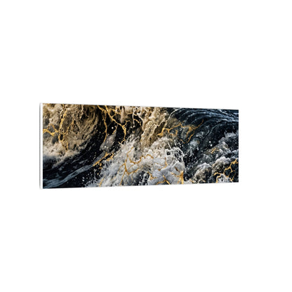 Ocean Wave Winter Canvas Art | Kintsugi Artful Design