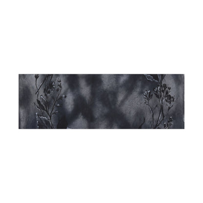 Dried Flowers Canvas Art | Winter Dark Japandi Shadow Zen Art
