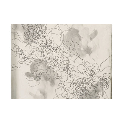 Shadow Play Spring Canvas Art | Dark Japandi Sophisticated Design