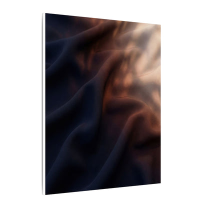 Dark Japandi Silk Drape in Dawn | Shadow Zen Canvas Art