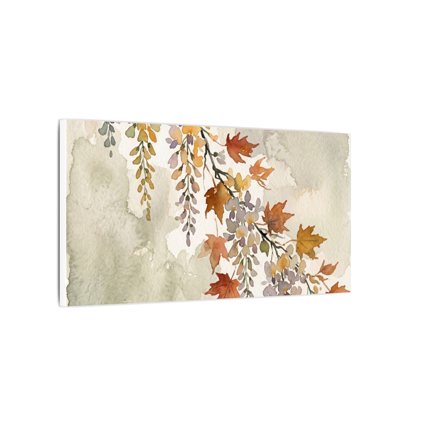 Ma Wisteria Canvas Art - Japandi Watercolor