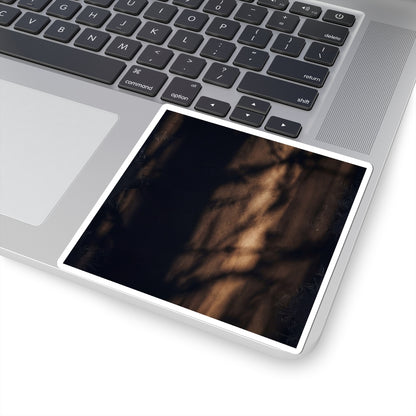 Bold Shadow Play Sticker - Moody Minimal Dark Japandi Art Print