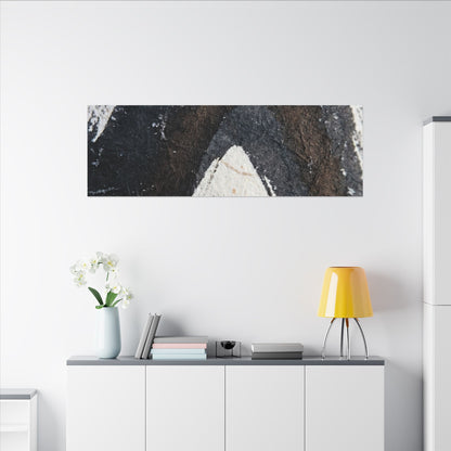 Moody Ink Brushstroke Canvas Art - Moody Minimal Dark Japandi
