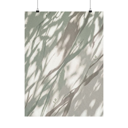 Shadow Play Spring Wall Art Print | Japandi Neutral Design Art Print