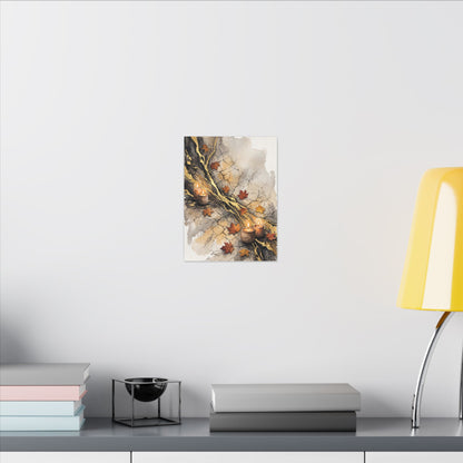Cracked Earth Autumn Canvas Art | Japandi Warm Design