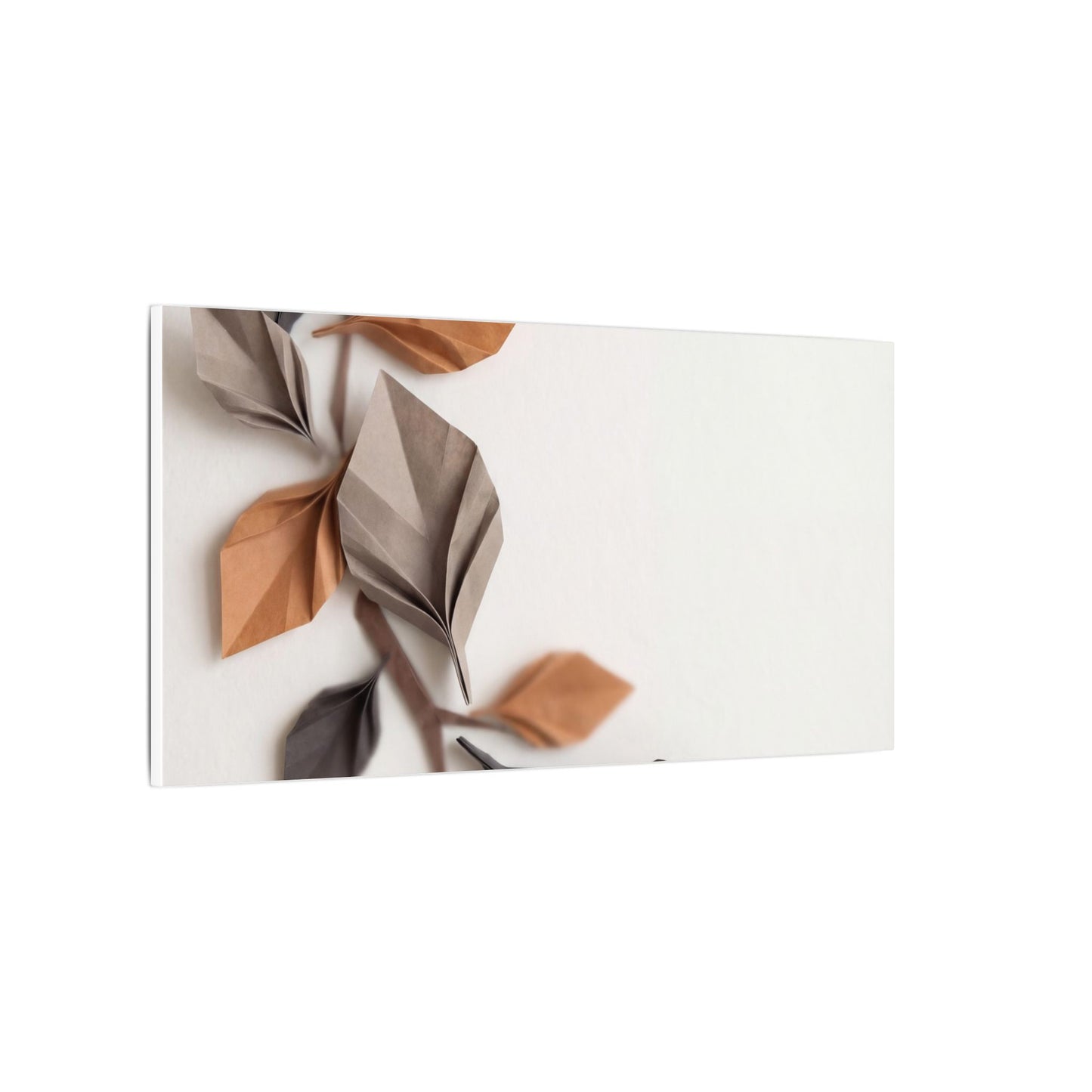 Paper Fold Autumn Canvas Art | Japandi Earthy Design
