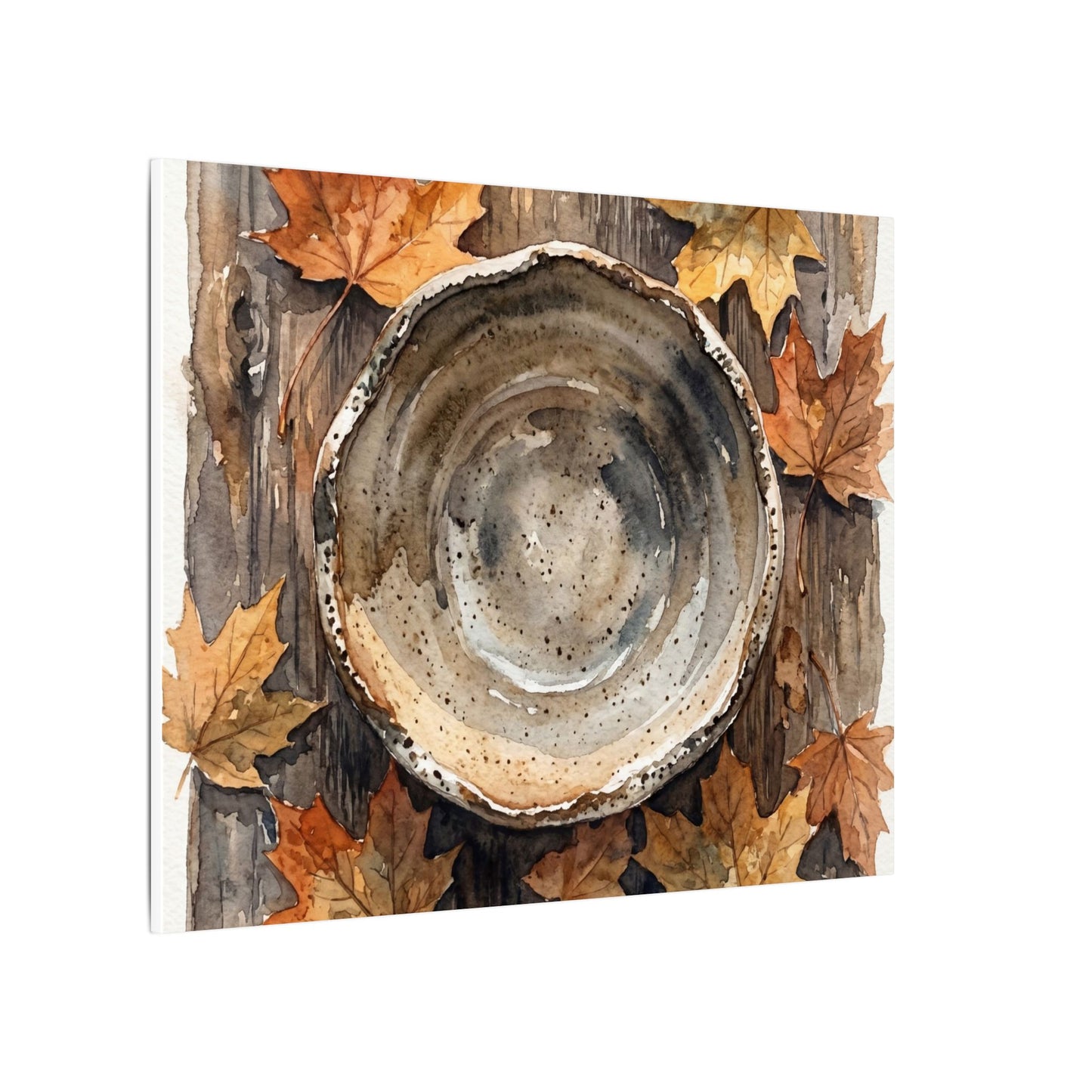 Ma Ceramic Bowl Canvas Art - Japandi Watercolor