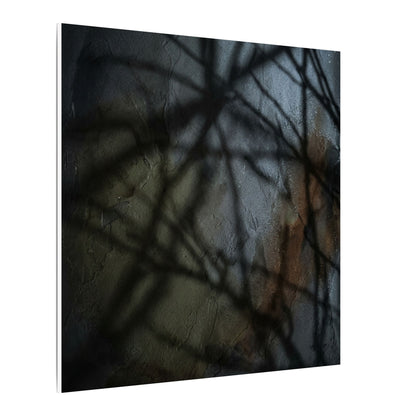 Shadow Play Dark Texture Canvas Art | Sophisticated Dark Japandi Art