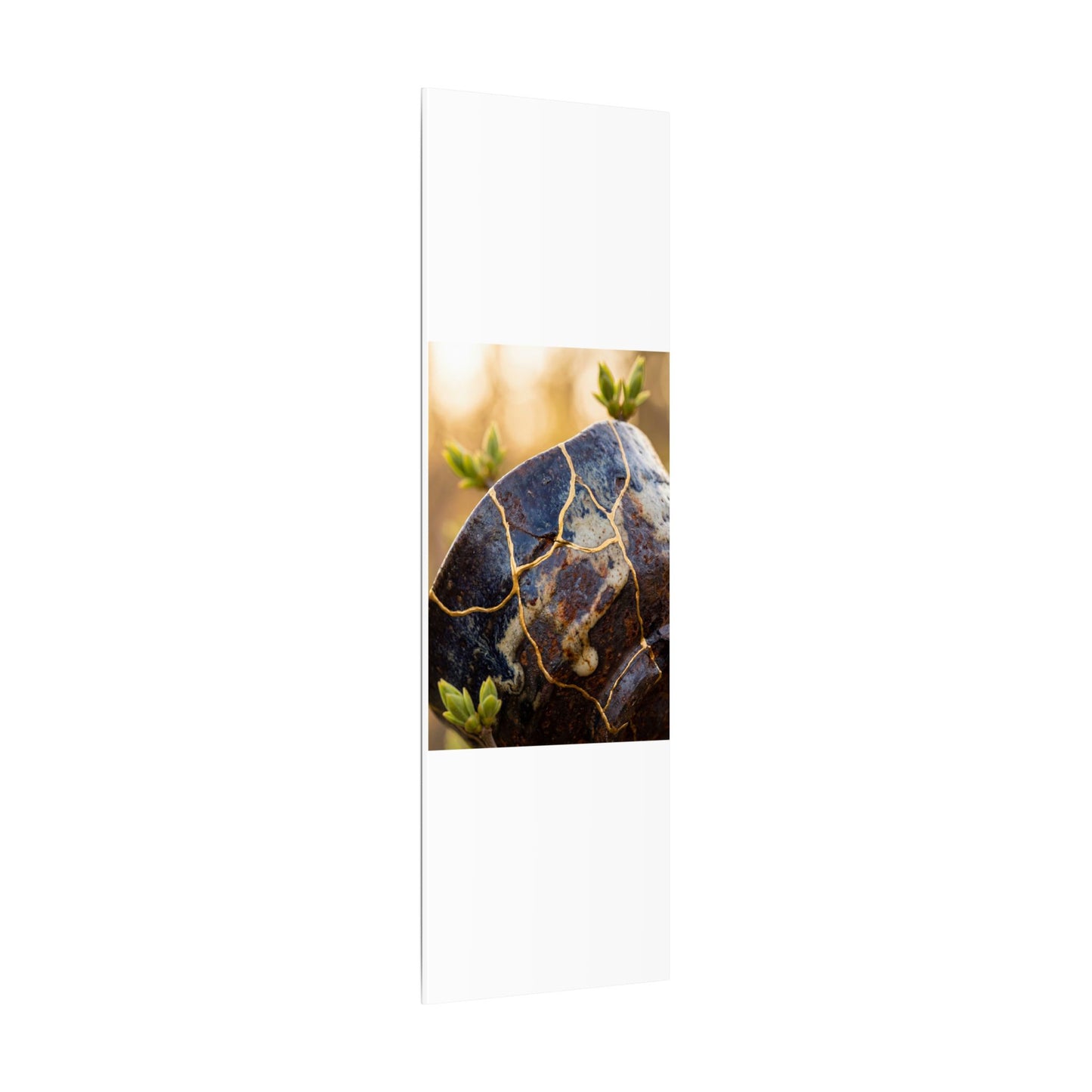 Fukinsei Rust Patina Canvas Art - Kintsugi Gold Repair