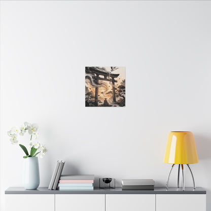 Torii Gate Ukiyo E Inspired Canvas Art | Serene Zen Art
