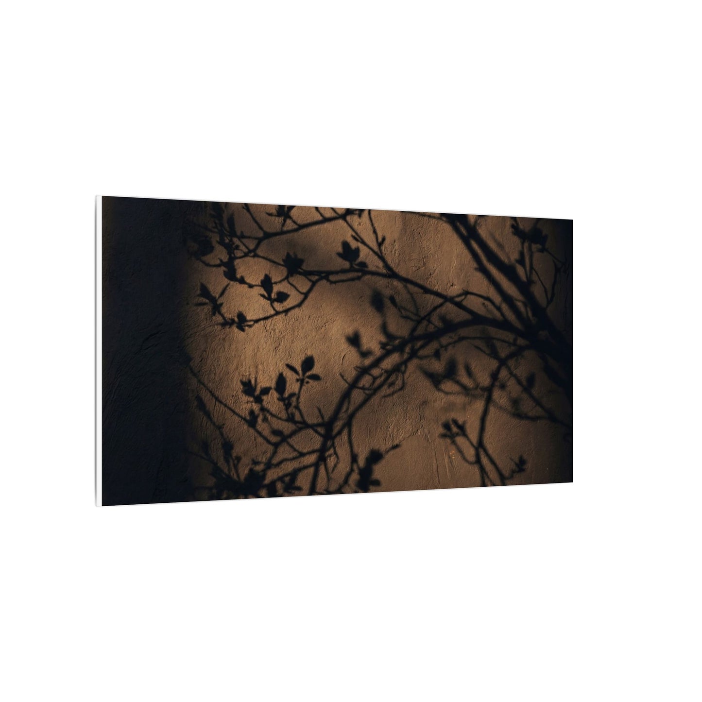 Dark Japandi Shadow Play in Golden Hour | Shadow Zen Canvas Art
