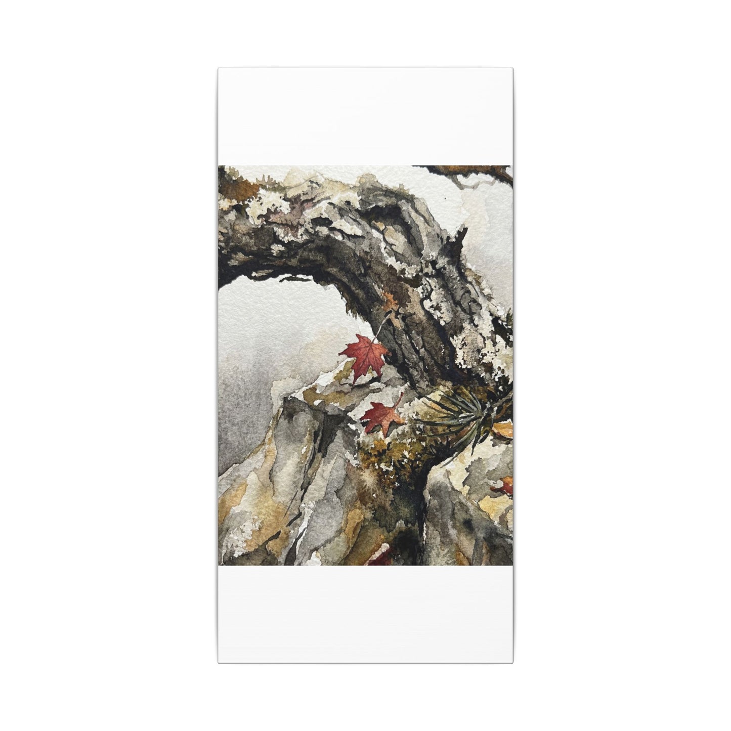 Pine Tree Autumn Canvas Art | Japandi Earthy Design