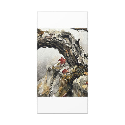 Pine Tree Autumn Canvas Art | Japandi Earthy Design