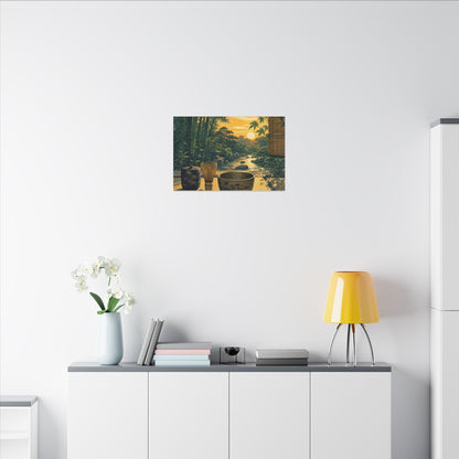 Ma Tea Ceremony Canvas Art - Zen Ukiyo E Inspired