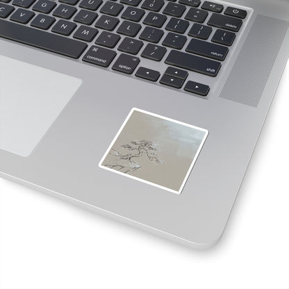 Pine Tree Minimal Line Sticker | Elegant Japandi Art