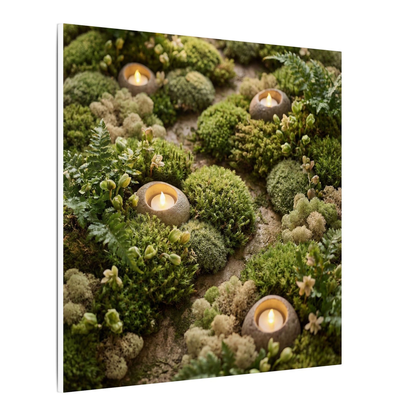 Moss Close Up Japanese Pattern Canvas Art | Neutral Japandi Art