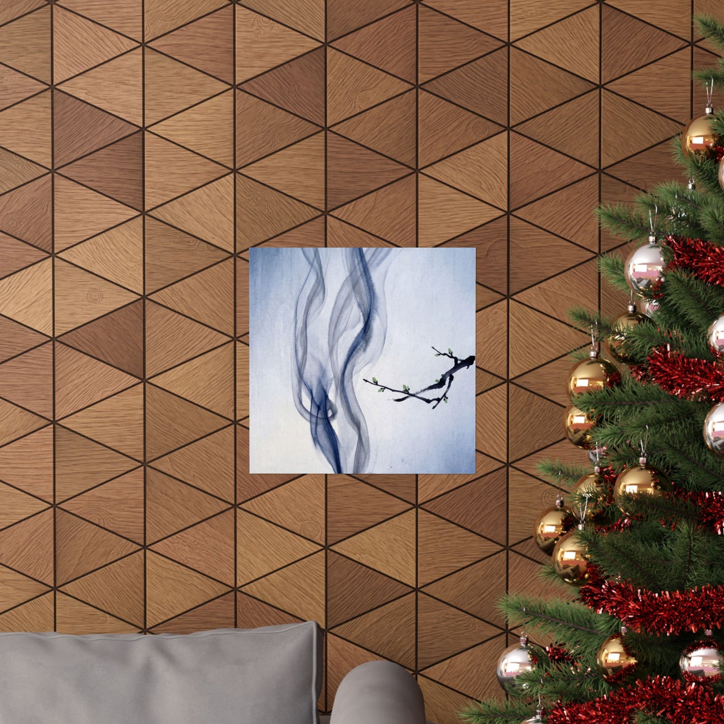 Datsuzoku Incense Smoke Wall Art Print - Zen Sumi E