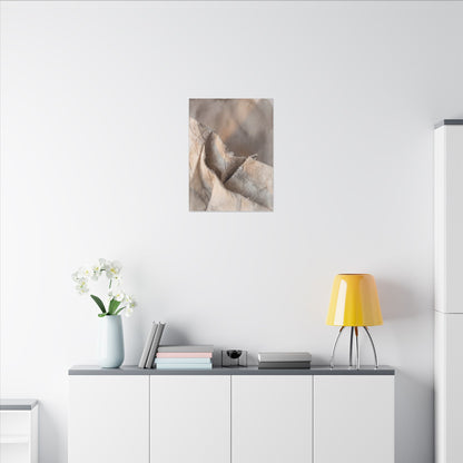 Japandi Paper Fold in Candlelight | Watercolor Canvas Art