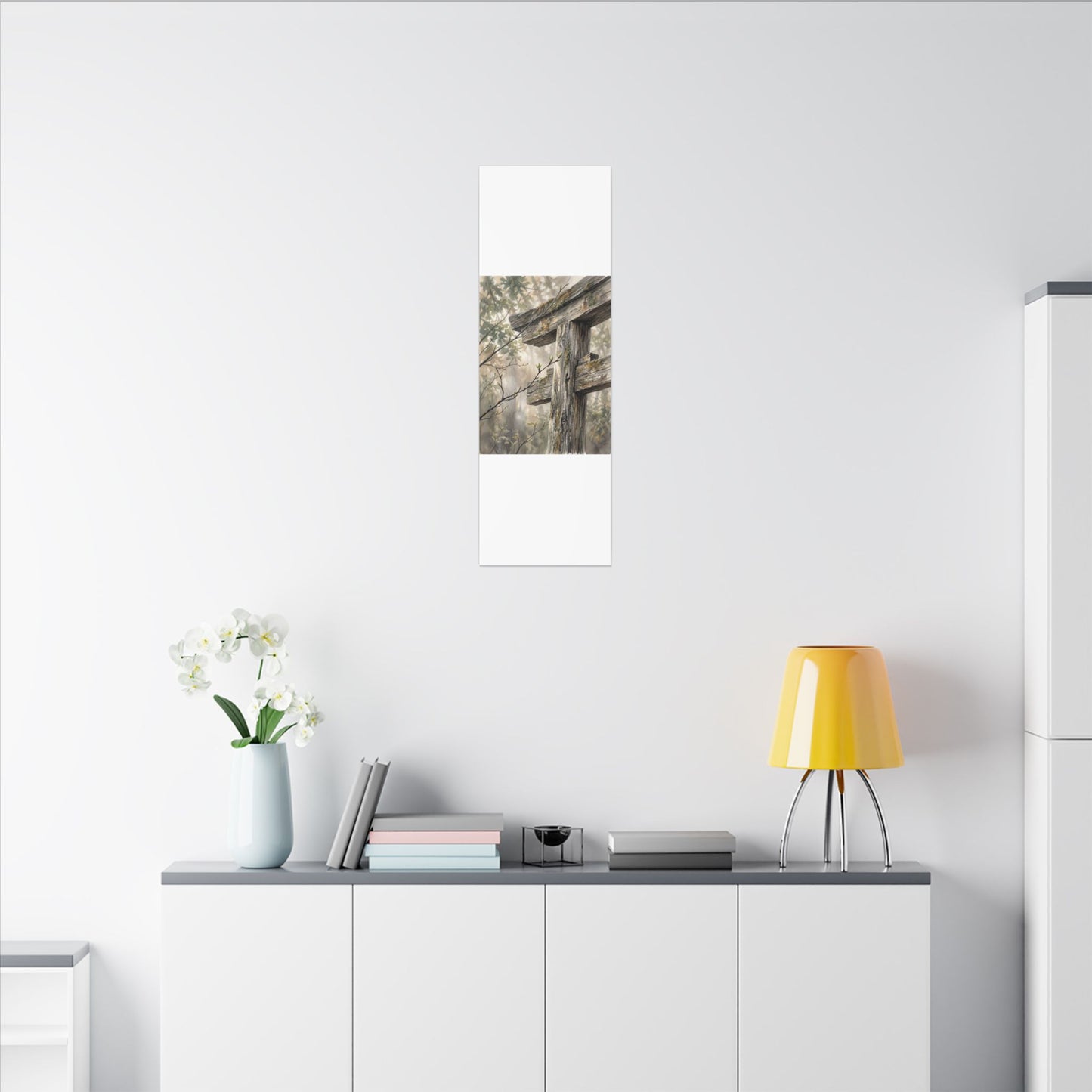 Torii Gate Spring Canvas Art | Japandi Neutral Design