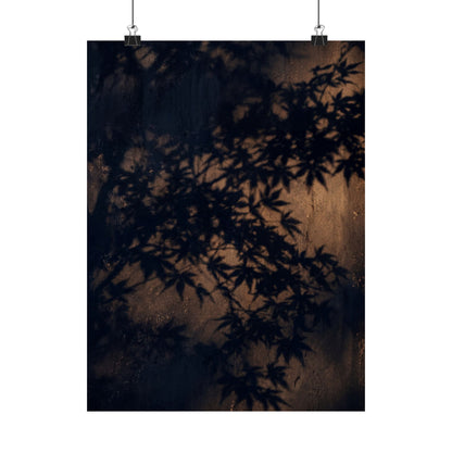 Shadow Play Shadow Zen Wall Art Print | Atmospheric Dark Japandi Art