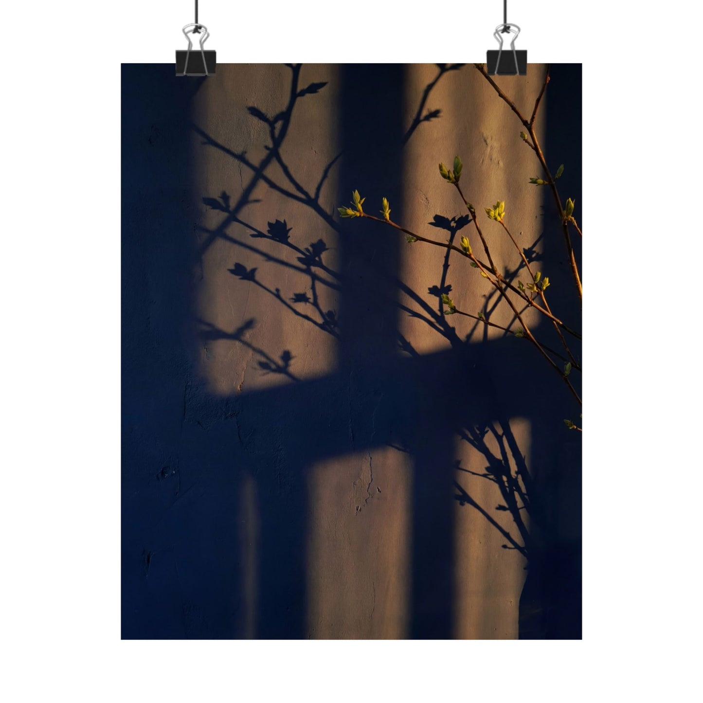 Shibui Shadow Play Wall Art Print - Dark Japandi Shadow Zen Art Print