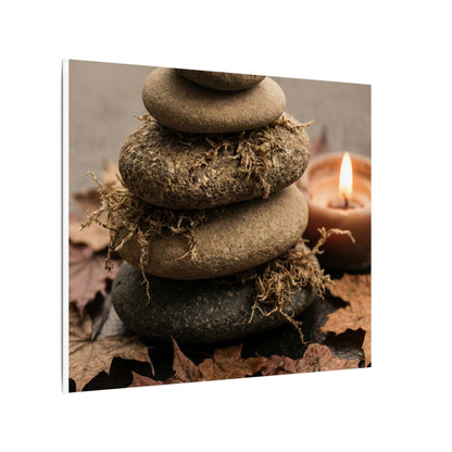 River Stones Canvas Art | Autumn Japandi Texture Art