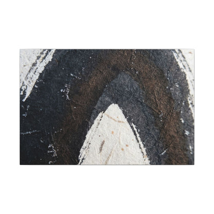 Moody Ink Brushstroke Canvas Art - Moody Minimal Dark Japandi