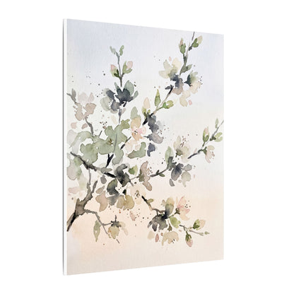 Cherry Blossom Watercolor Canvas Art | Elegant Japandi Art