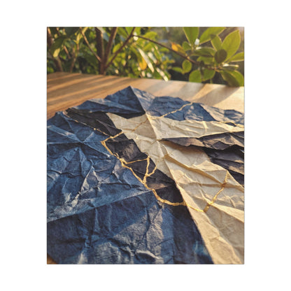 Golden Hour Paper Fold Canvas Art - Kintsugi Ma
