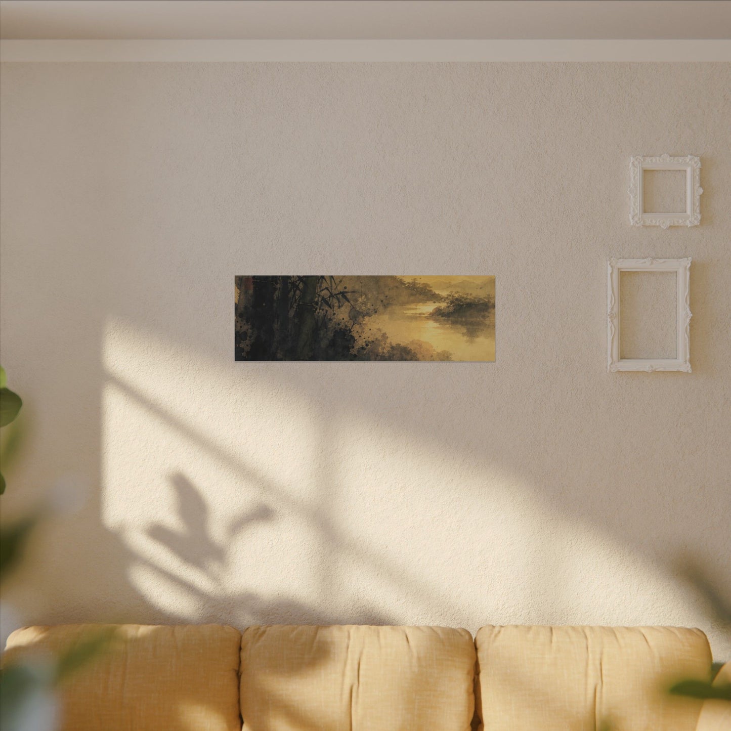 Tea Ceremony Sumi E Canvas Art | Contemplative Zen Art