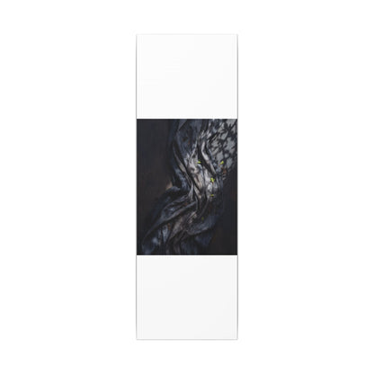 Seijaku Silk Drape Canvas Art - Dark Japandi Dark Texture