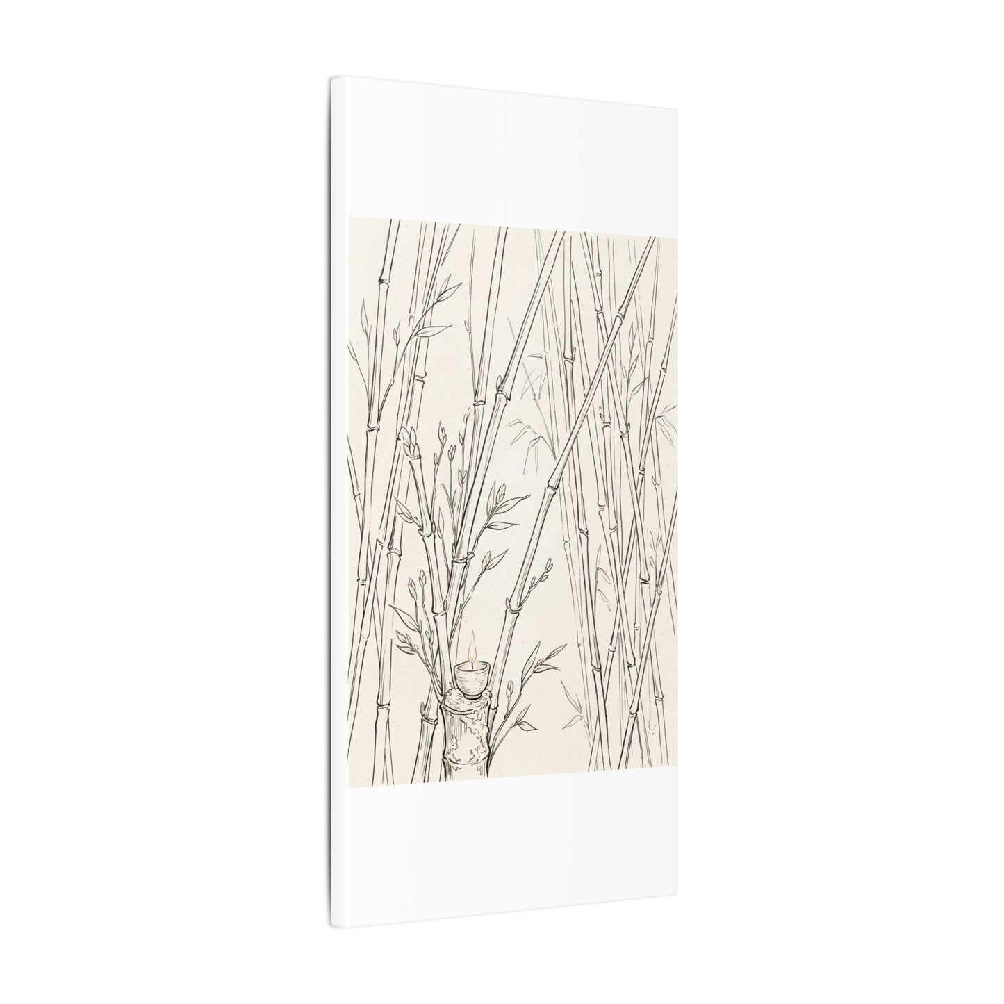 Candlelight Bamboo Grove Canvas Art - Japandi Fukinsei