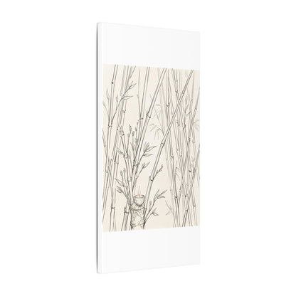 Candlelight Bamboo Grove Canvas Art - Japandi Fukinsei