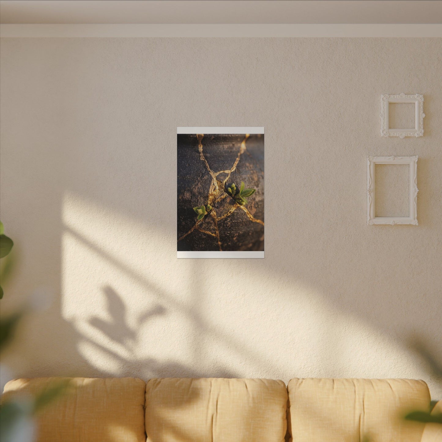 Rust Patina Gold Repair Canvas Art | Resilient Kintsugi Art