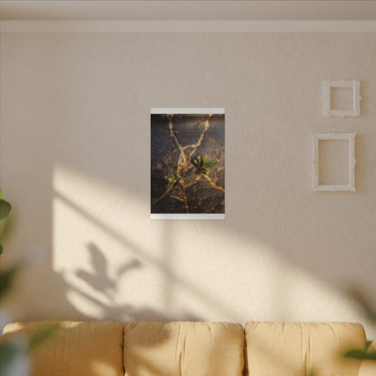 Rust Patina Gold Repair Canvas Art | Resilient Kintsugi Art