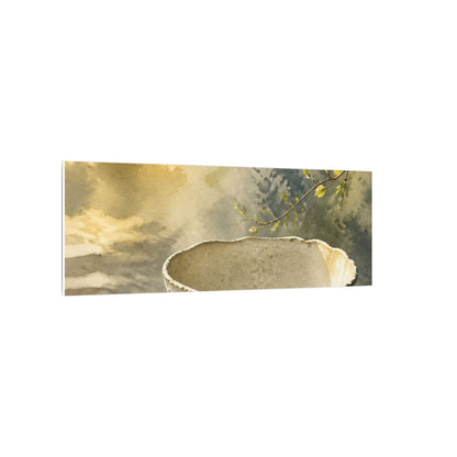 Cozy Ceramic Bowl Canvas Art - Watercolor Japandi